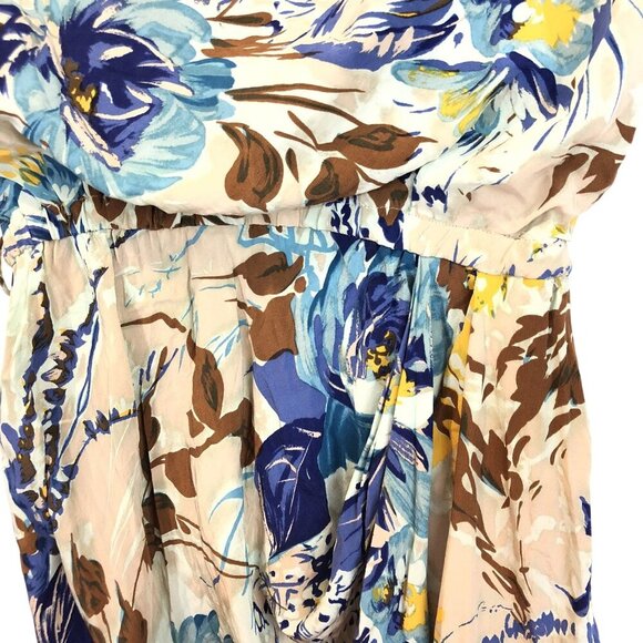 Tracy Reese Resort Silk Size S Floral Cap Sleeve Mini Dress Draped Front Sheath - Picture 9 of 11